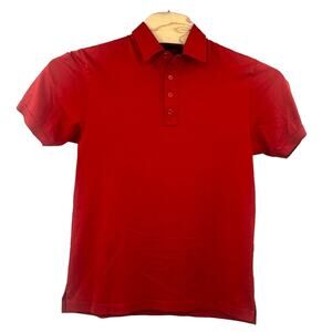 Travis Mathew Polo Shirt M Golf Collared Short Sleeve Burnt Orange Pima Cotton